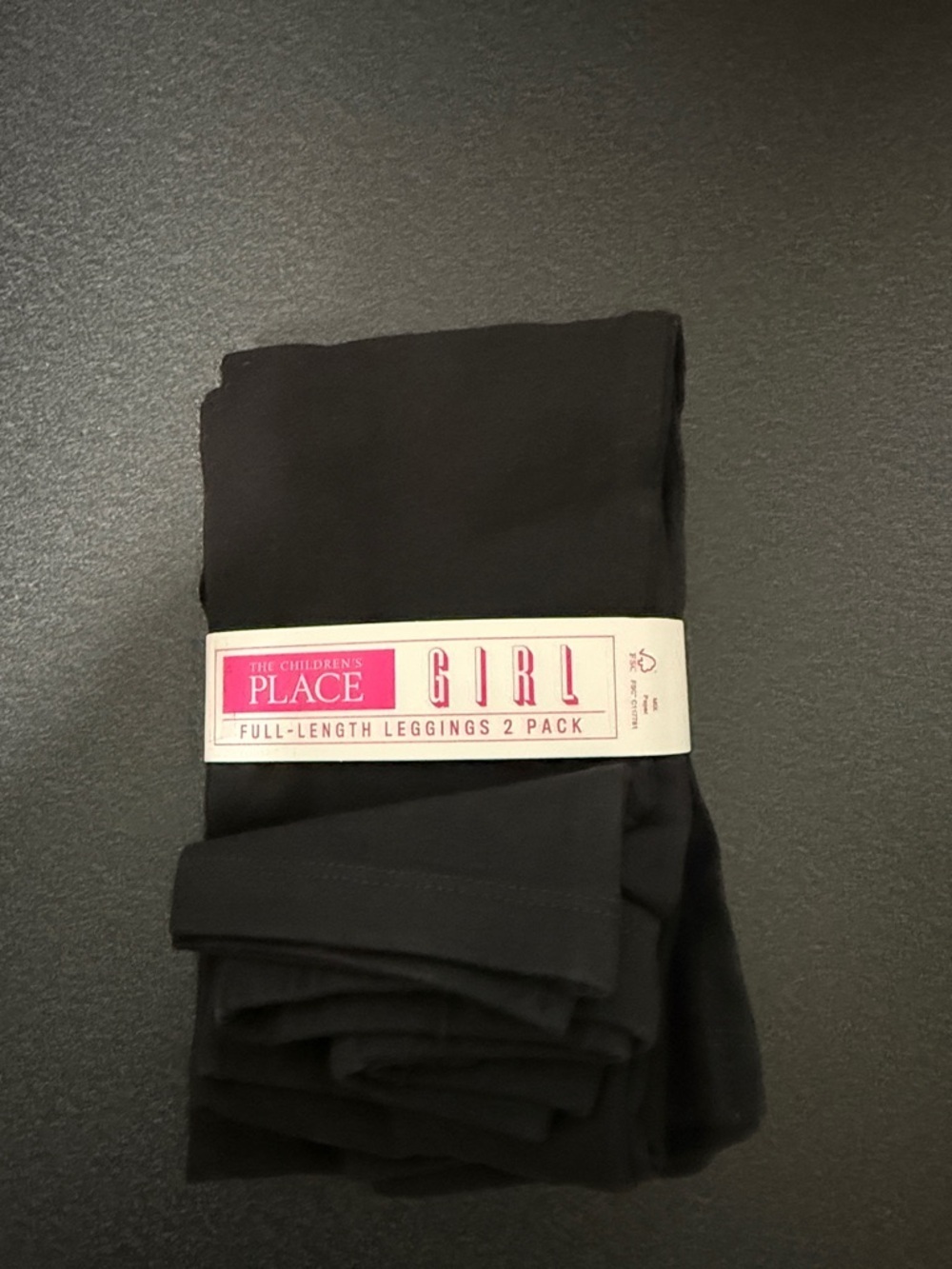 The Children's Place Black Full-Length Girl Leggings 2-Pack - Picture 1 of 2